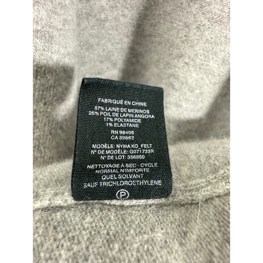 Theory Gray Merino Wool Blend Longline Open Front Pocket Cardigan Small Chic - Picture 9 of 11